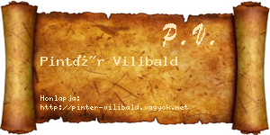 Pintér Vilibald névjegykártya